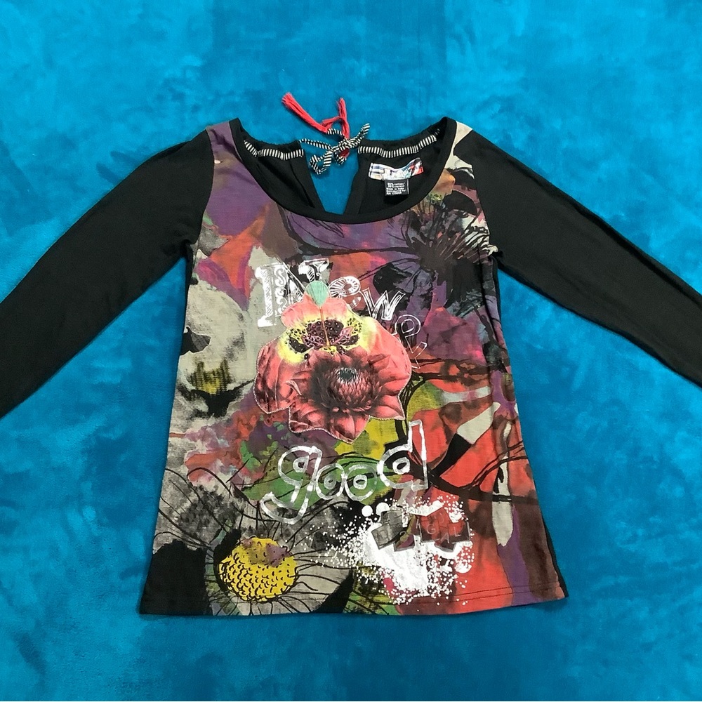 Desigual New & Good Multicolored Abstract Thin Sw… - image 1